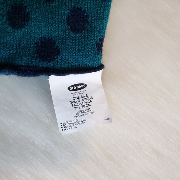Old Navy Infinity Scarf Blue Polk A Dot - Picture 4 of 4